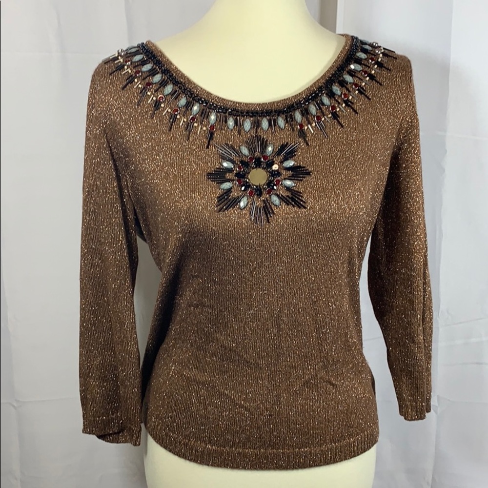 🎉ST. JOHN embellished sweater with beads M